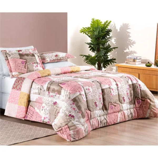 Kit Edredom Belo Sono Estampado 5 Peças – Queen 2,20m x 2,40m - Imagem 2